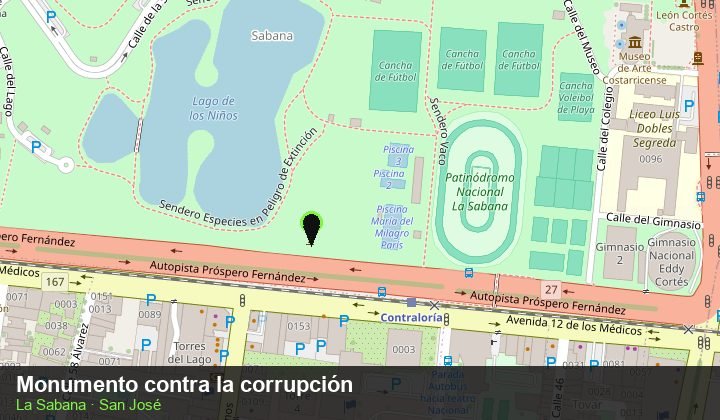 Monumento contra la corrupción, La Sabana