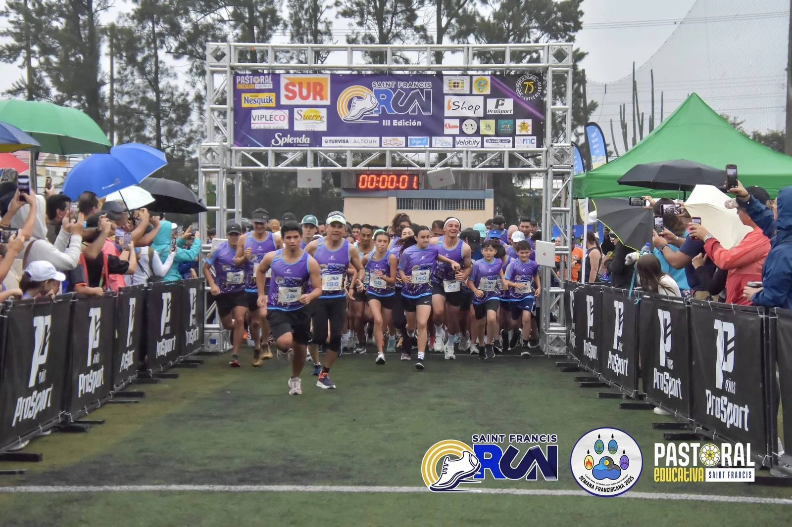 Línea de meta y evento deportivo