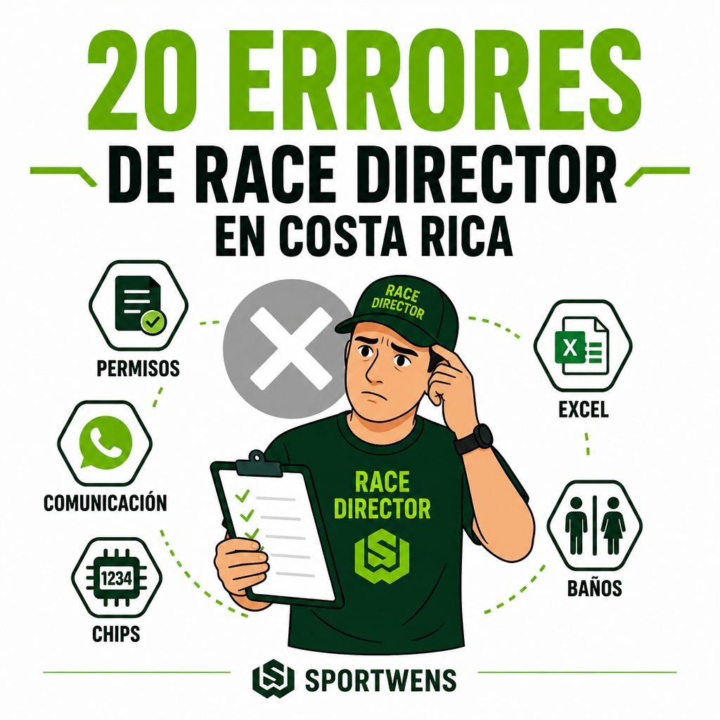 Infografía SportWENS: 20 errores de race director en Costa Rica