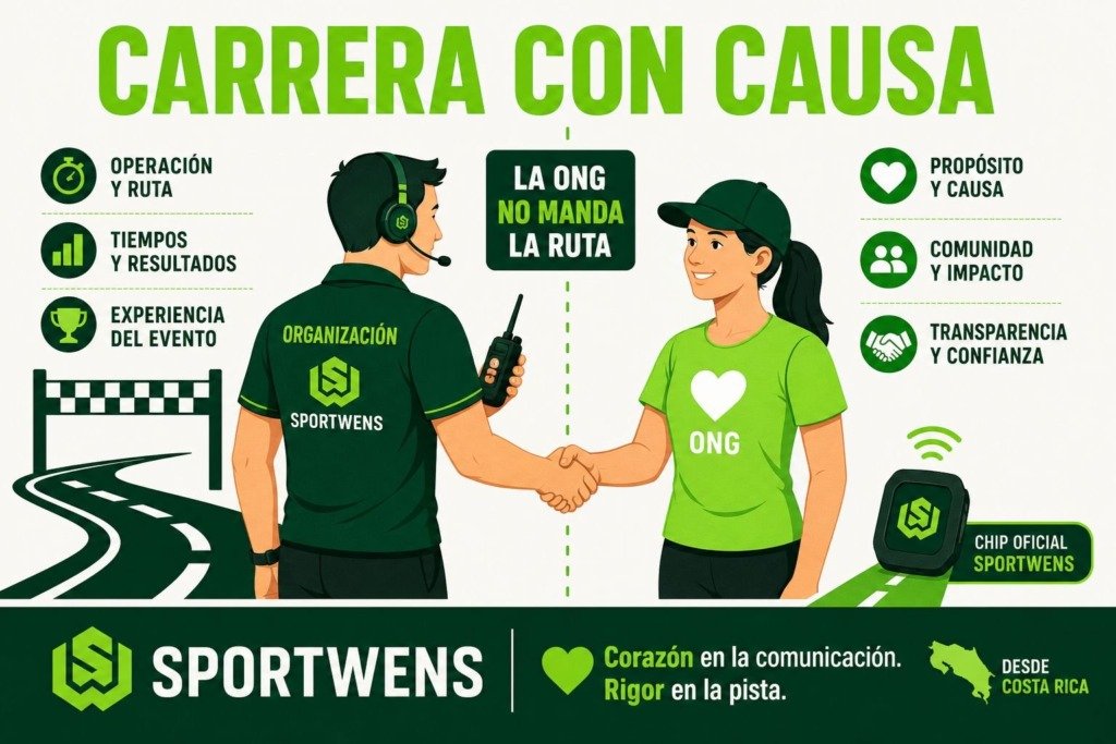 Infografía SportWENS: carrera con causa, la ONG no manda la ruta