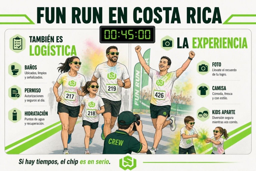 Infografía SportWENS: fun run en Costa Rica
